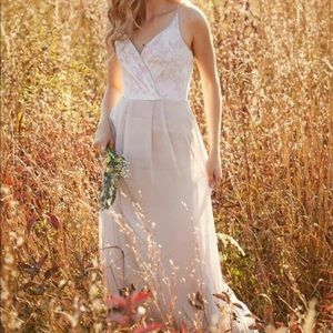 Hayley Paige Bridesmaid Dress #5604 in Champagne